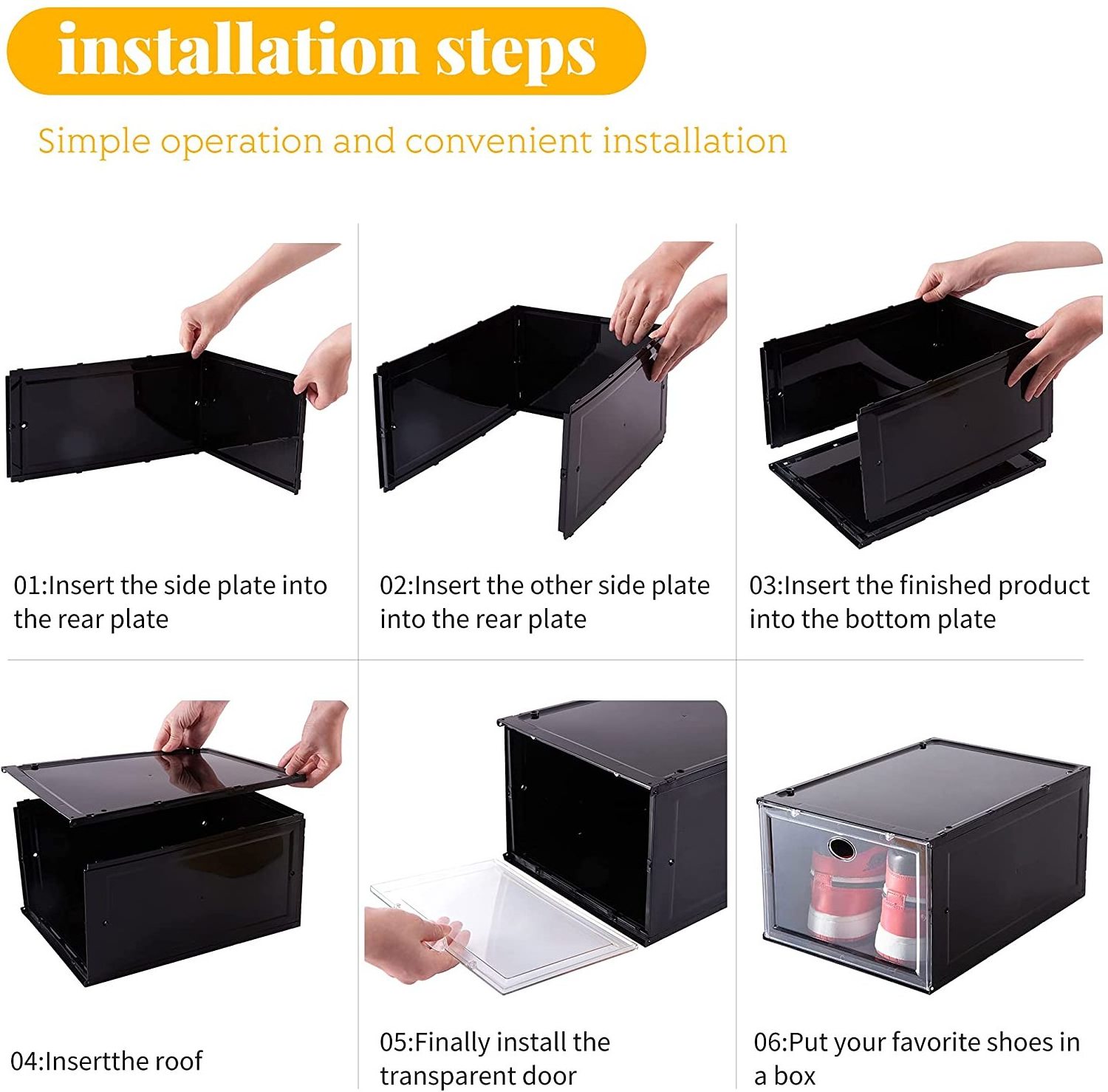 New Design Multicolor Nike Shoe Acrylic Shoe Display Storage Box multilayer shoe display box