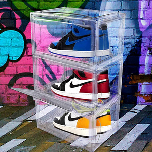 New Design Multicolor Nike Shoe Acrylic Shoe Display Storage Box multilayer shoe display box