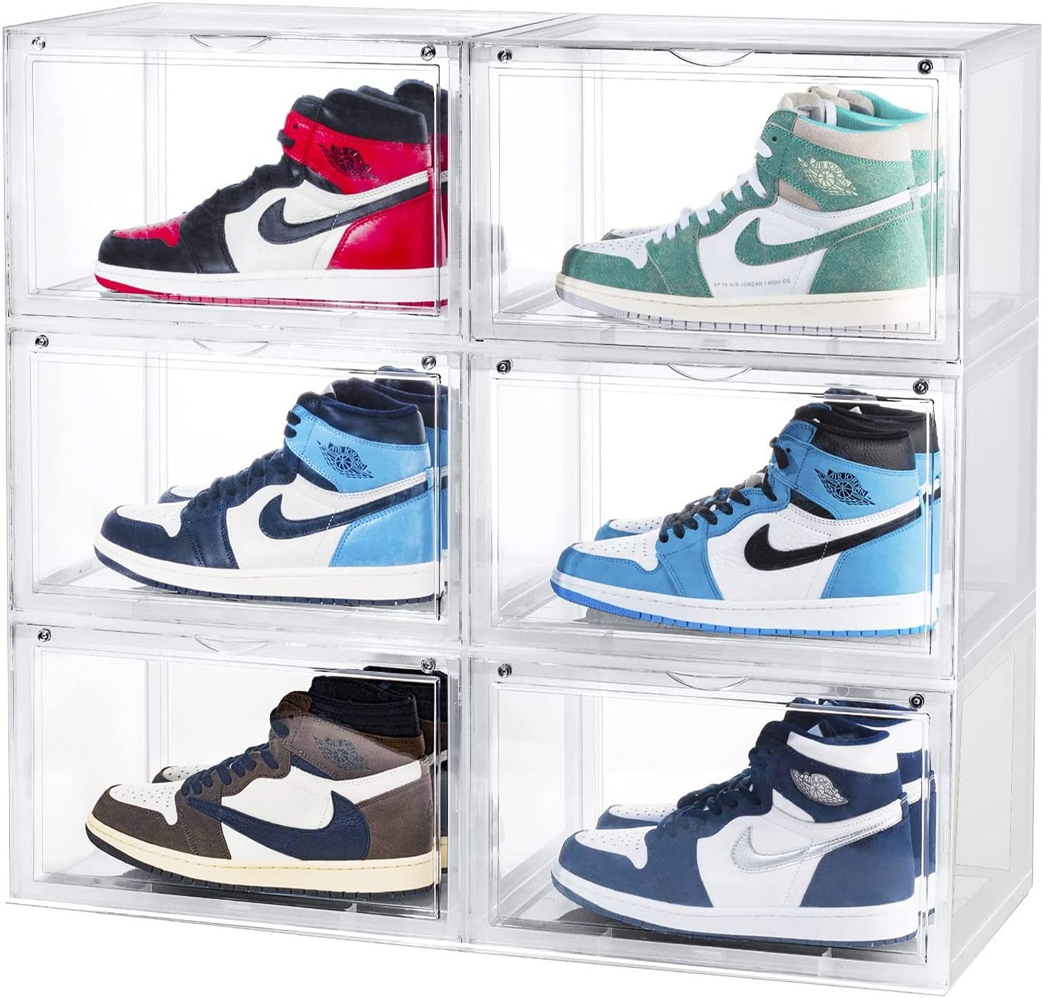 New Design Multicolor Nike Shoe Acrylic Shoe Display Storage Box multilayer shoe display box