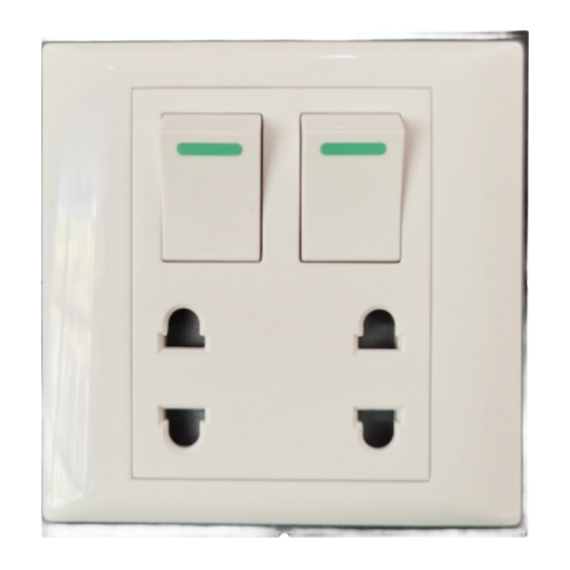 Electrical switch for Vietnam and Cambodia wall Switch Socket 3 gang 2 way electrical wall switch socket