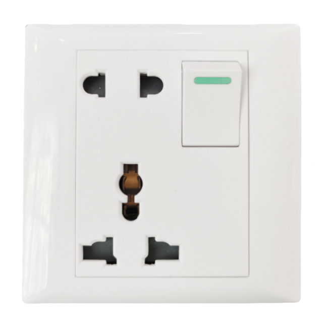 Electrical switch for Vietnam and Cambodia wall Switch Socket 3 gang 2 way electrical wall switch socket