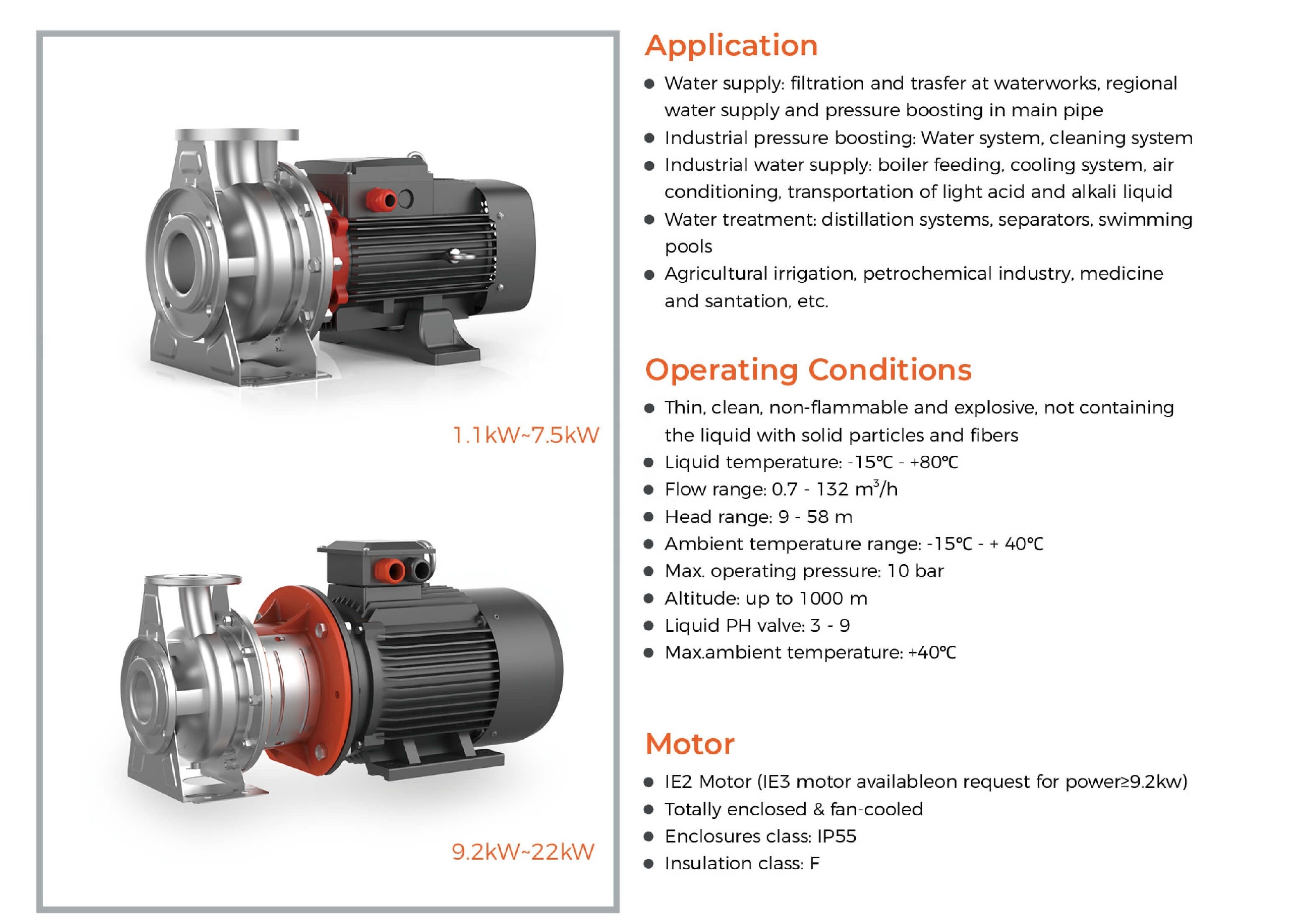 LEO Stainless Steel centrifugal pump impeller 380V/50Hz 5.5Hp 4Kw self priming centrifugal pump