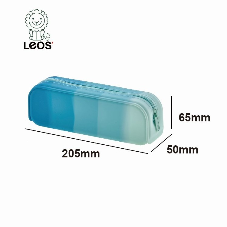 Tear-resistant Silicone Gradient Pencil Case for Kids