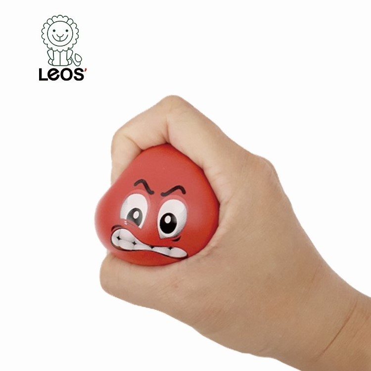 Sessory Toys Harmless PU Antistress Ball with 6 Emoticons for Kids and Adults