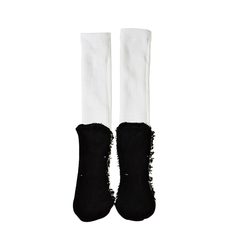 Wholesale custom cheap DIY polyester tube sublimation printed white blank socks