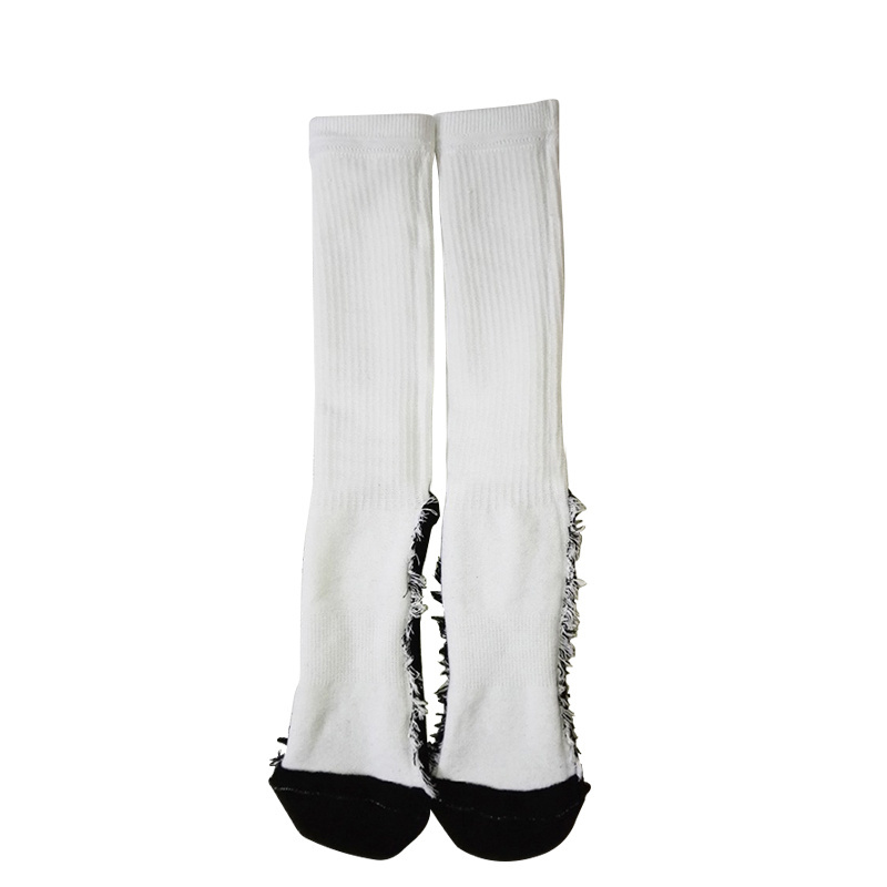 Wholesale custom cheap DIY polyester tube sublimation printed white blank socks