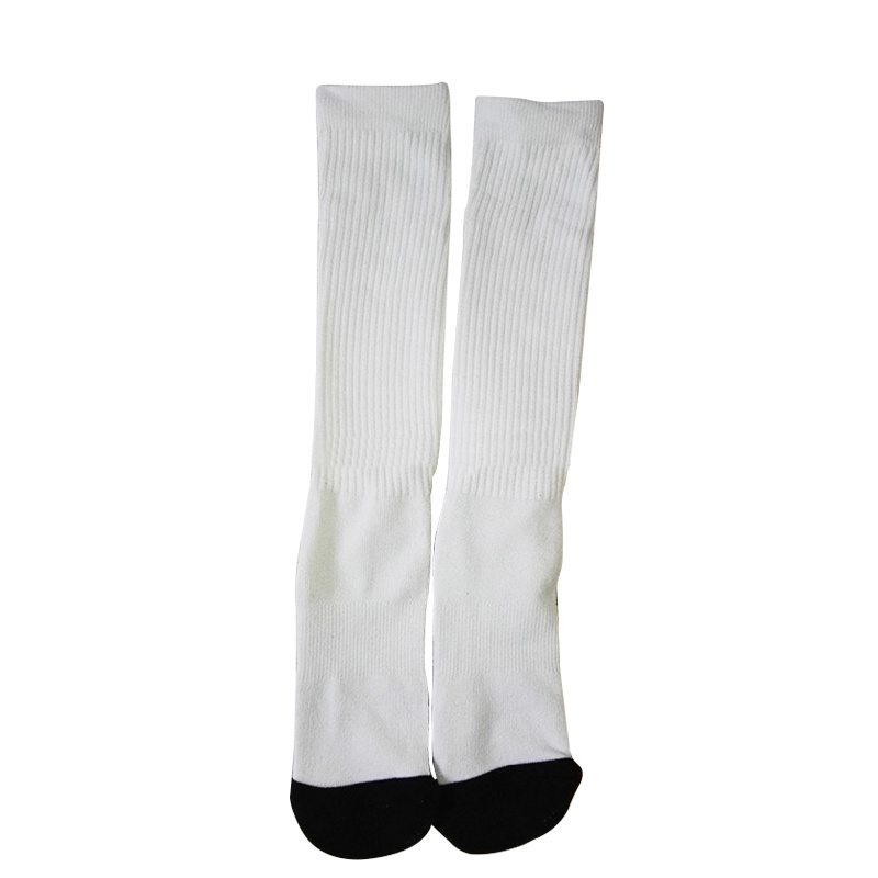 Wholesale custom cheap DIY polyester tube sublimation printed white blank socks