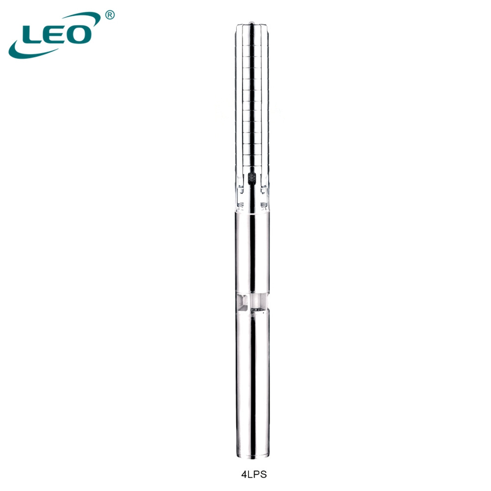 LEO 4LPS AC/DC Stainless Steel Solar submersible Water Deep Well Pomp For Agricultural Irrigation