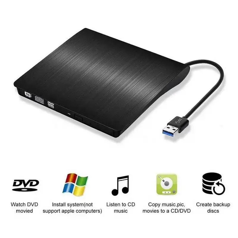 Portable DVD Drive USB3.0 External Optical Drive Computer Notebook External DVD Burner 12.7mm Mobile Optical Drive