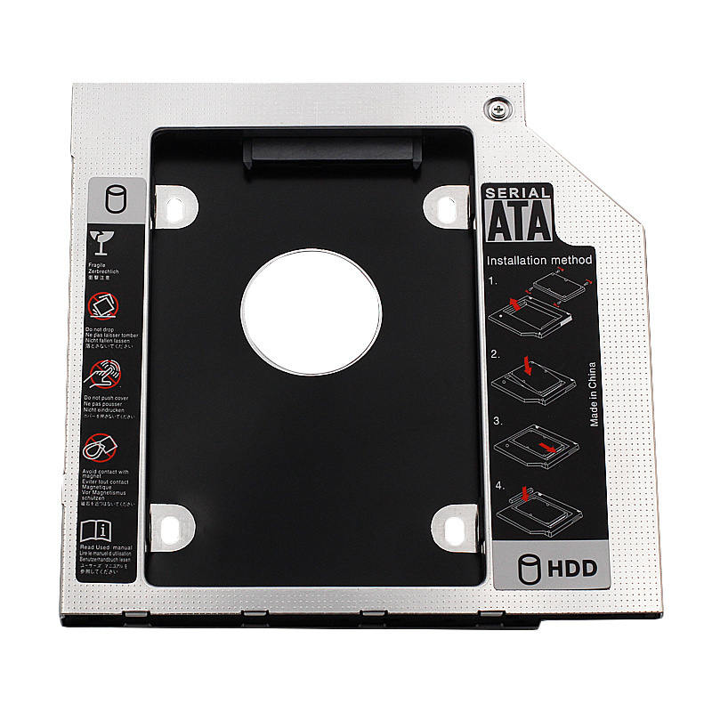 New Design 9.0mm 9.5mm 12.7mm Aluminum Hard Drive Adapter Cd/Dvd-Rom Optical Bay Laptop Second Hdd Caddy Tray