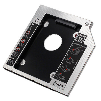 New Design 9.0mm 9.5mm 12.7mm Aluminum Hard Drive Adapter Cd/Dvd-Rom Optical Bay Laptop Second Hdd Caddy Tray