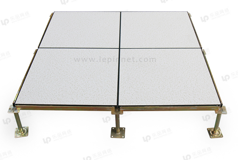 ningbo lepin factory customize 600*600 steel floor pedestal encased calcium sulphate raised floor panel tile for office room