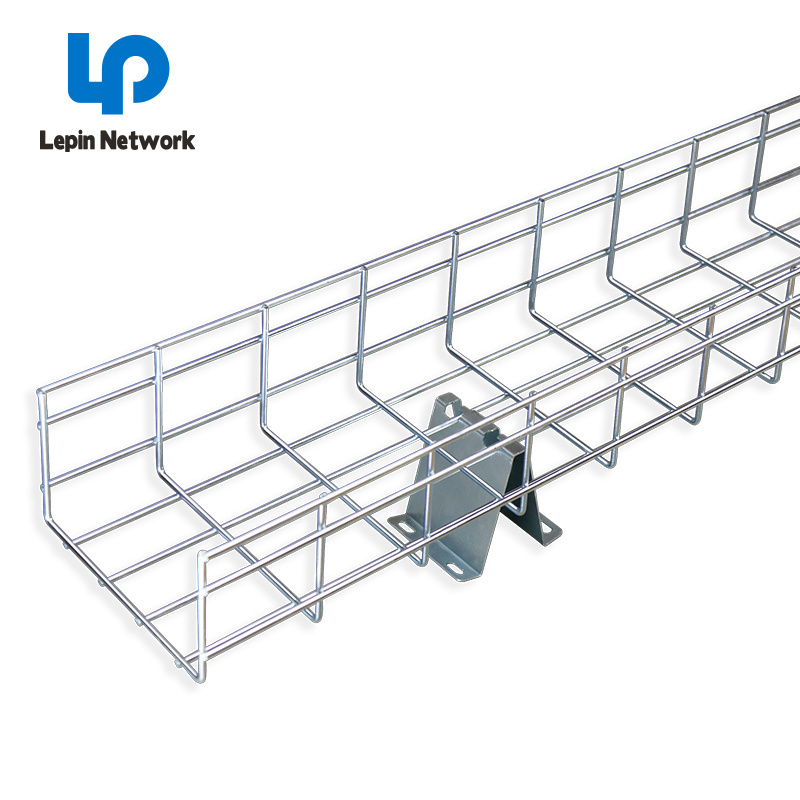 ningbo lepin supplier custom color 100mm width x 50mm height x 3000mm wire mesh cable tray electrical ladder and tray network