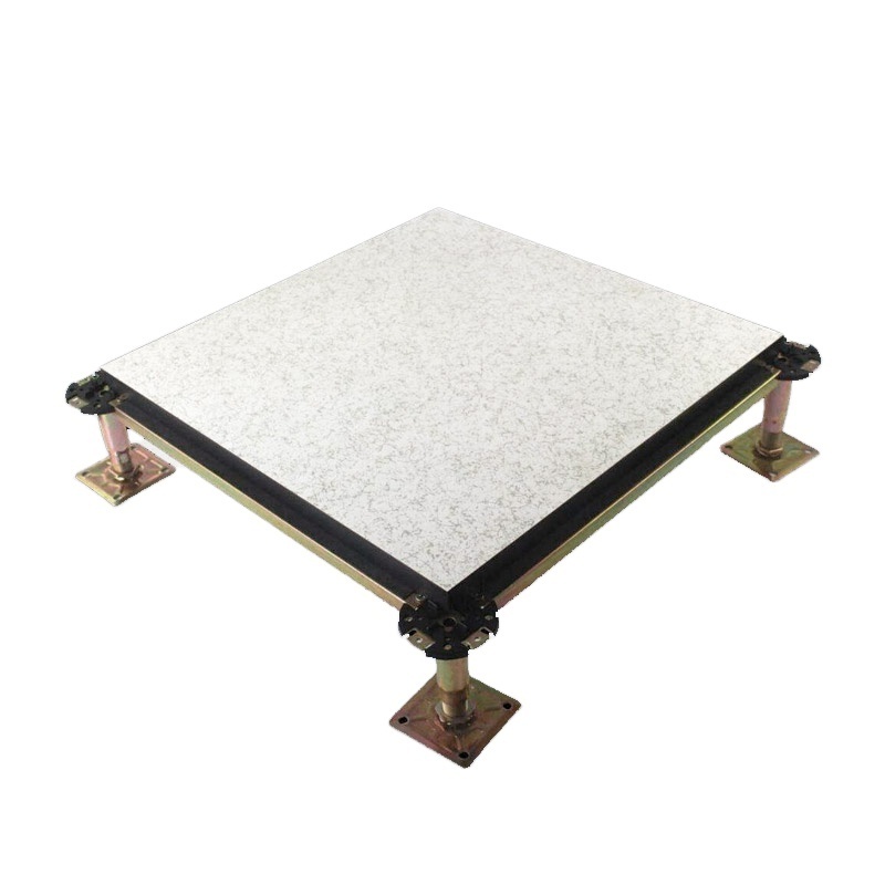 ningbo lepin factory customize 600*600 steel floor pedestal encased calcium sulphate raised floor panel tile for office room