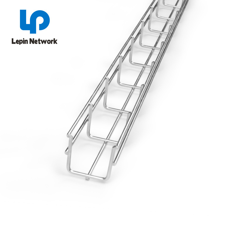 ningbo lepin network room  200mm stainless steel wire mesh cable tray custom longer hot galvanizing basket  cable tray price