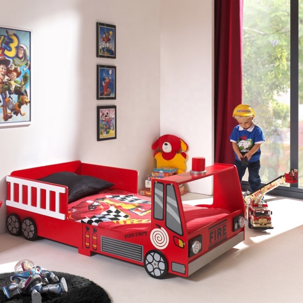 OEM & ODM Wholesale king size race car bed for kids boys