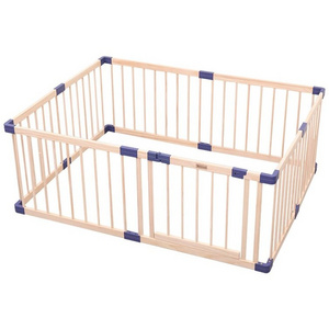 Baby Playpen Wood Square Baby Fence Wooden Playpen Kids Crawling Guardrail