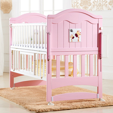 kids bed furniture wooden baby crib swing bed luxury baby cradle