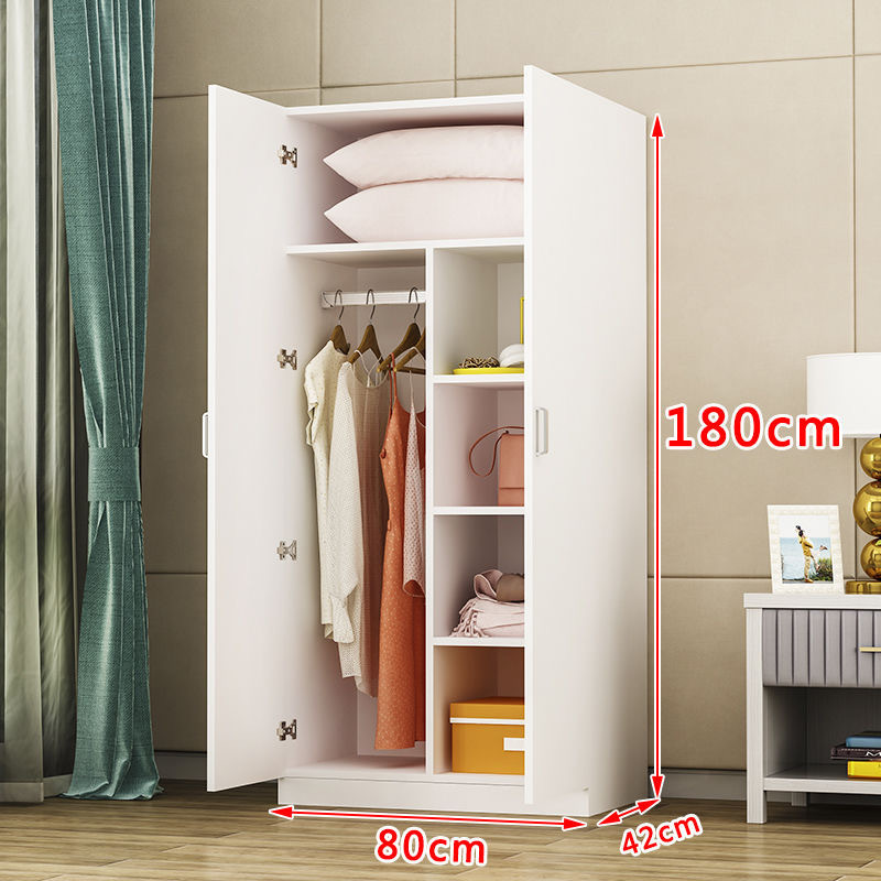 Simple wardrobe modern household bedroom solid wood cabinet wardrobe