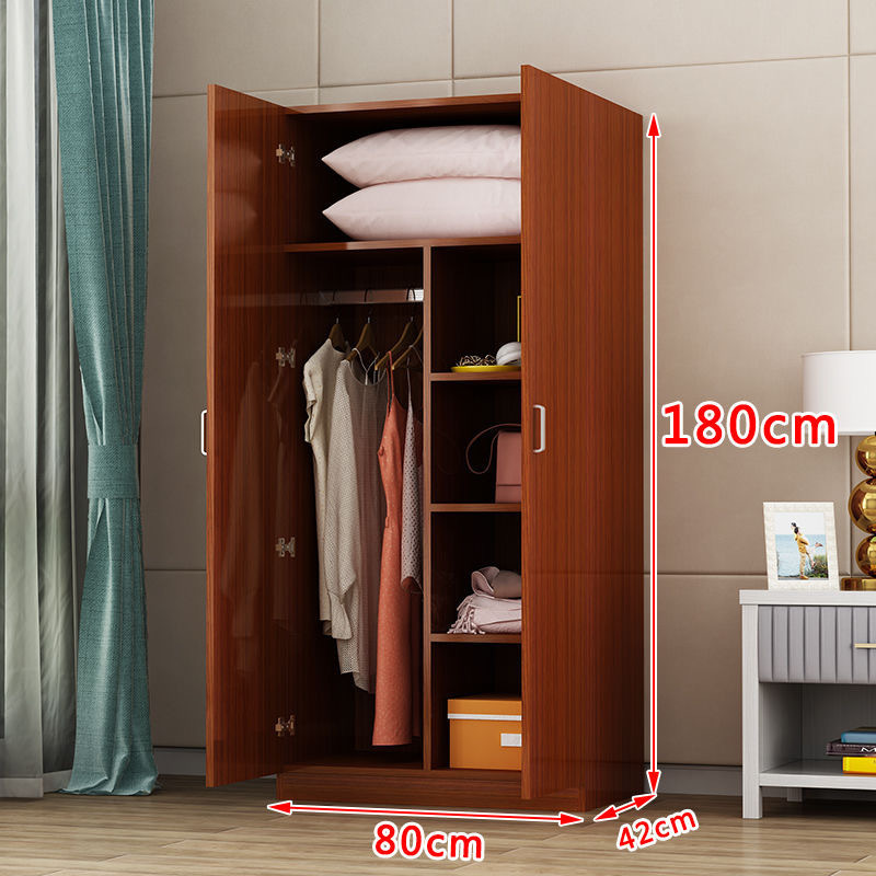 Simple wardrobe modern household bedroom solid wood cabinet wardrobe