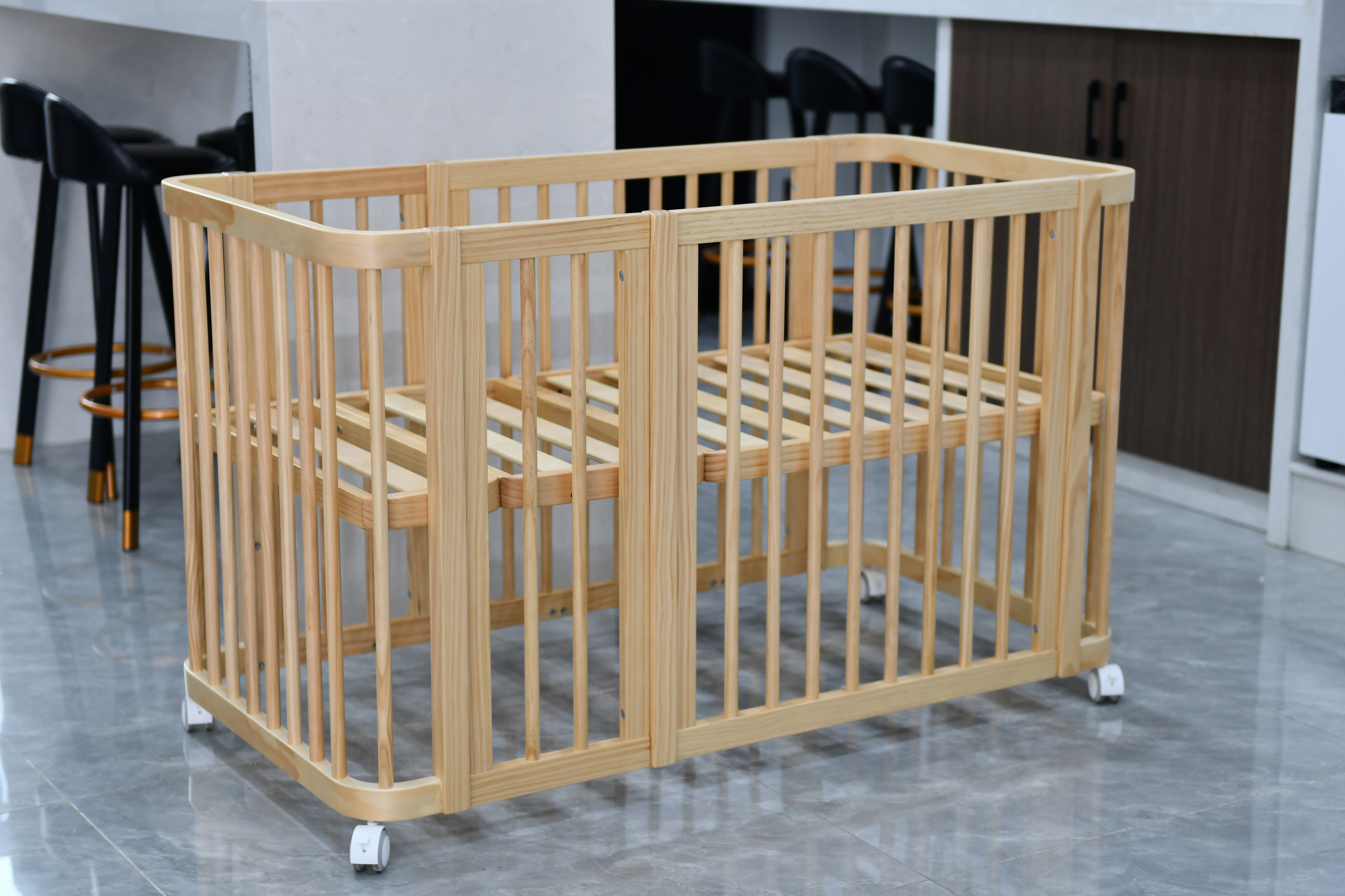 Wood baby cot three conversion size cot new trend new design cot