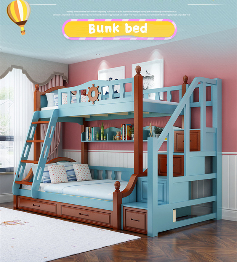 Children Bedroom Furniture Sets indoor room wooden kids bunk bed