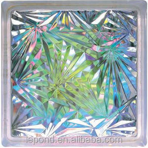 190*190*80mm Colorful Solid Glass brick /decorative wall blocks