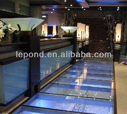 walkway floor glass/laminated glass price m2