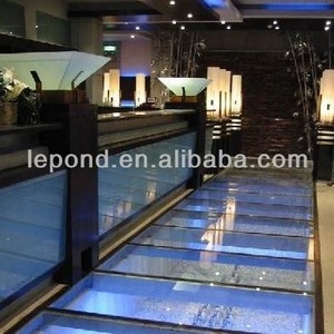 walkway floor glass/laminated glass price m2