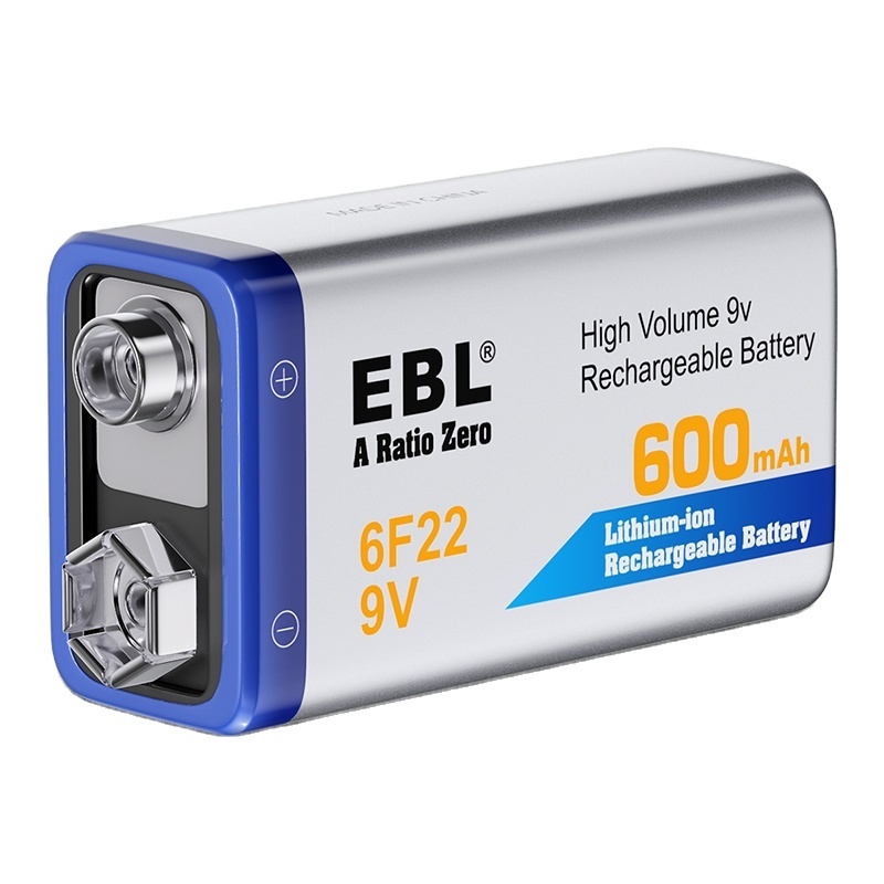 Rechargeable EBL Rechargeable 9 Volt Battery Hot Sale 9v Li-ion Batteries 9v Lithium Battery