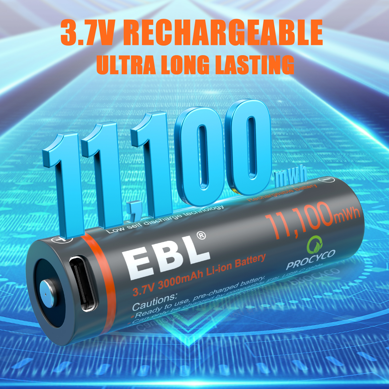 18600 Usb Rechargeable 3.7V Lithium Ion Battery Rechargeable Cell 3.7V 2200Mah Batteries