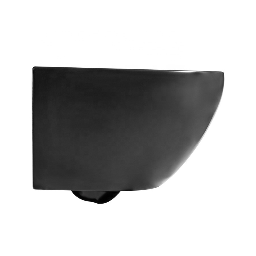 Floating Toilet Inodoro Suspendido Round Ceramics  Rimless Matte Wall Hung  WC Suspendu Black  toilet