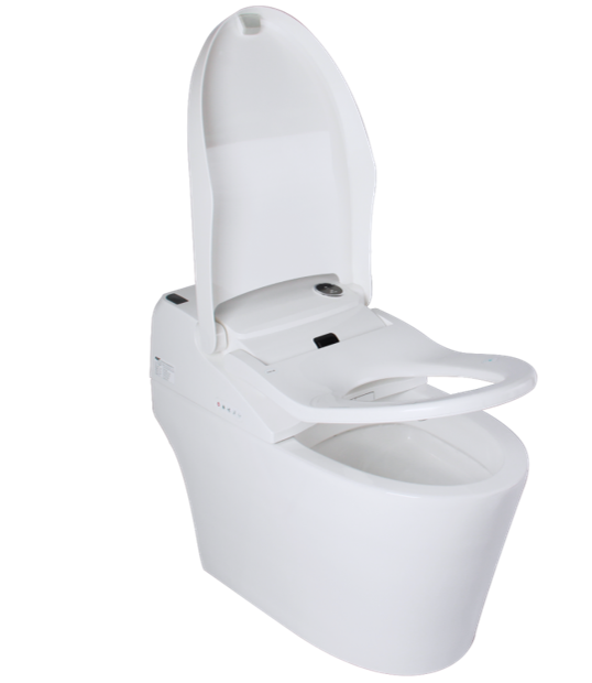 Elongated Automatic Bidet Toilet Flushing Heated Seat Smart toilet ECO Mode with Remote Control for North American market