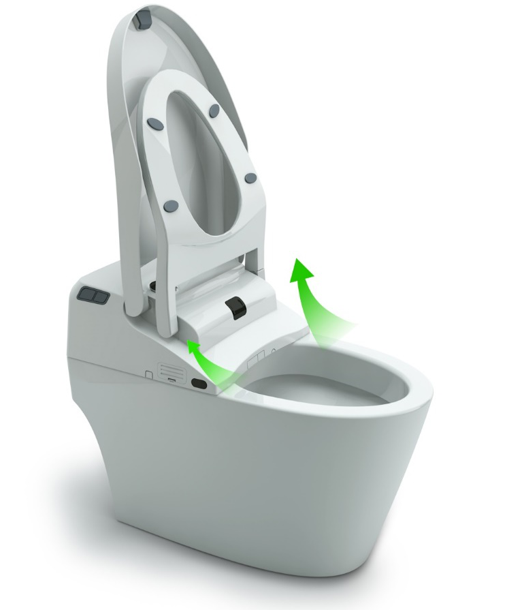 Elongated Automatic Bidet Toilet Flushing Heated Seat Smart toilet ECO Mode with Remote Control for North American market