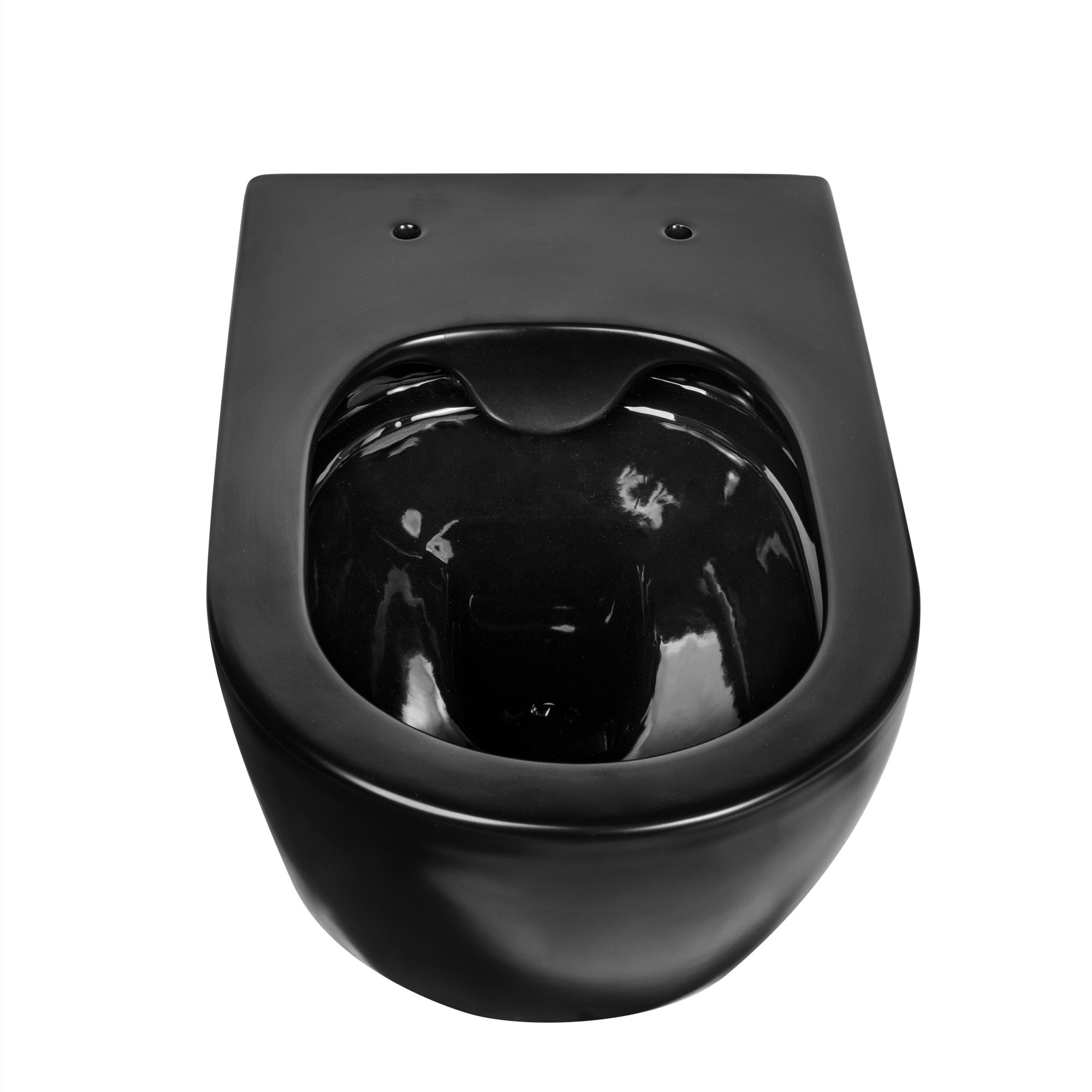 Floating Toilet Inodoro Suspendido Round Ceramics  Rimless Matte Wall Hung  WC Suspendu Black  toilet