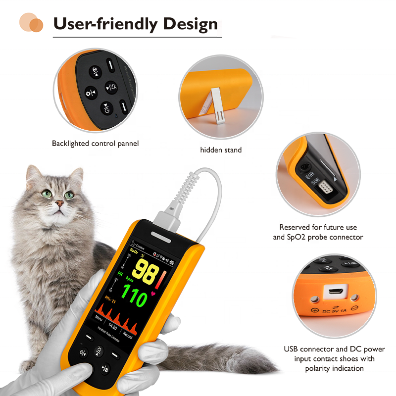 LEPU CREATIVE Best Nellcor Bluetooth Vet Veterinary Handheld Spo2 Monitor Pulse Oximeter For Dogs