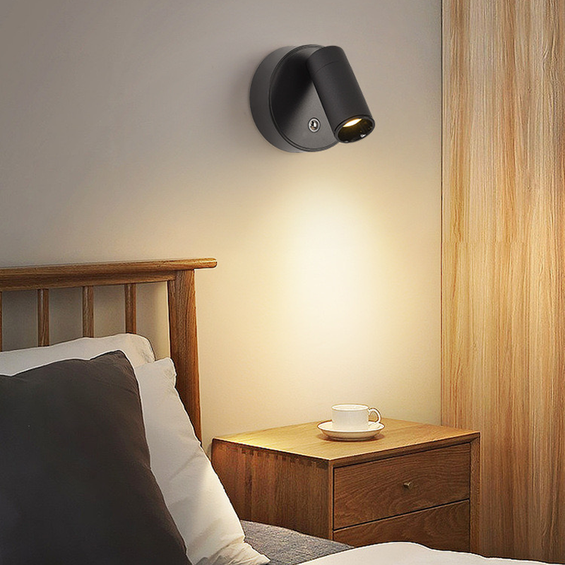 Modern multifunctional magnetic touch switch with rechargeable battery operated powered reading sconce wall lamp light