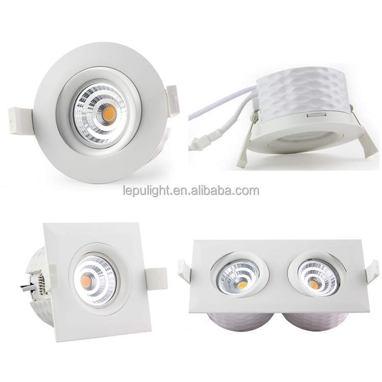 Lepu lighting 230v gyro downlight dimmable 83mm CCT dim to warm  led recessed downlight