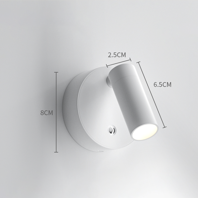 Modern multifunctional magnetic touch switch with rechargeable battery operated powered reading sconce wall lamp light