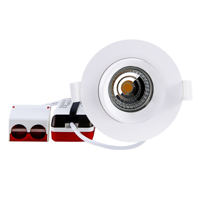 Lepu lighting 230v gyro downlight dimmable 83mm CCT dim to warm  led recessed downlight