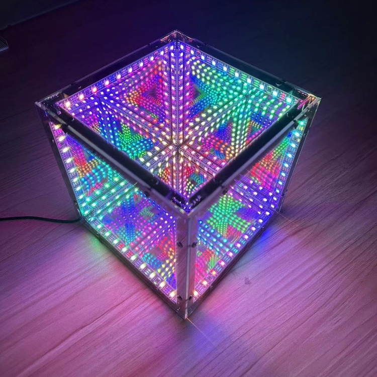 PeseTech RGB Multicolor Led Party Lighting disco Dj Remote Unlimited Hypercube Infinity Cube Led Light Decorative Lights