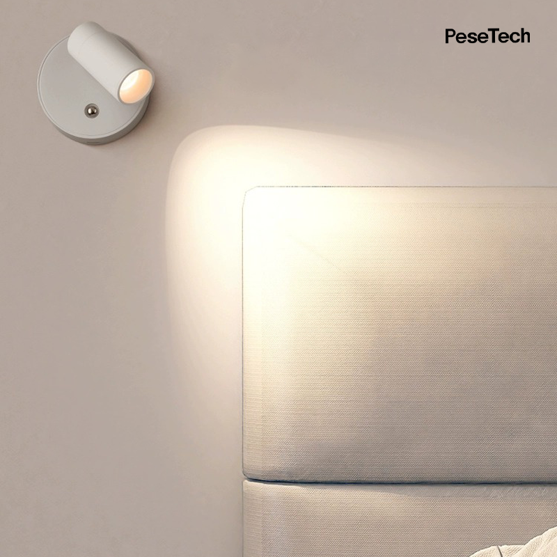 Modern multifunctional magnetic touch switch with rechargeable battery operated powered reading sconce wall lamp light