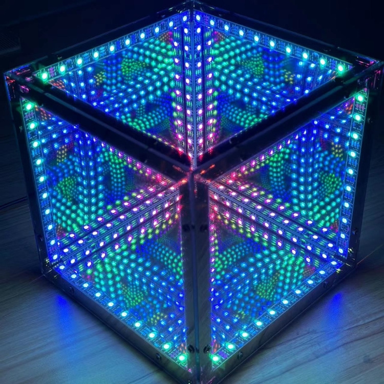 PeseTech RGB Multicolor Led Party Lighting disco Dj Remote Unlimited Hypercube Infinity Cube Led Light Decorative Lights