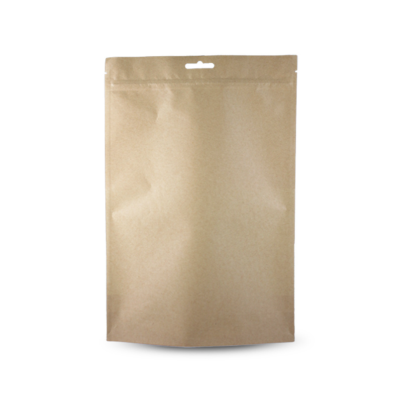 Eco Compostable Bags Biodegradable PLA Packing Zip Stand Up Pouch Ziplock Craft Kraft Paper Food Custom Window Packaging Bag