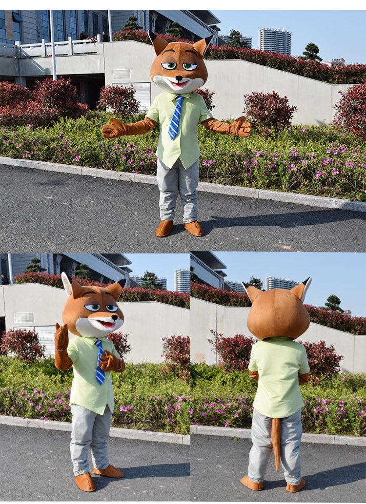 Newest Zootopia Cartoon Doll Costume Judy Hopps Bunny Nick Fox Walking Mascot Cosplay Costume