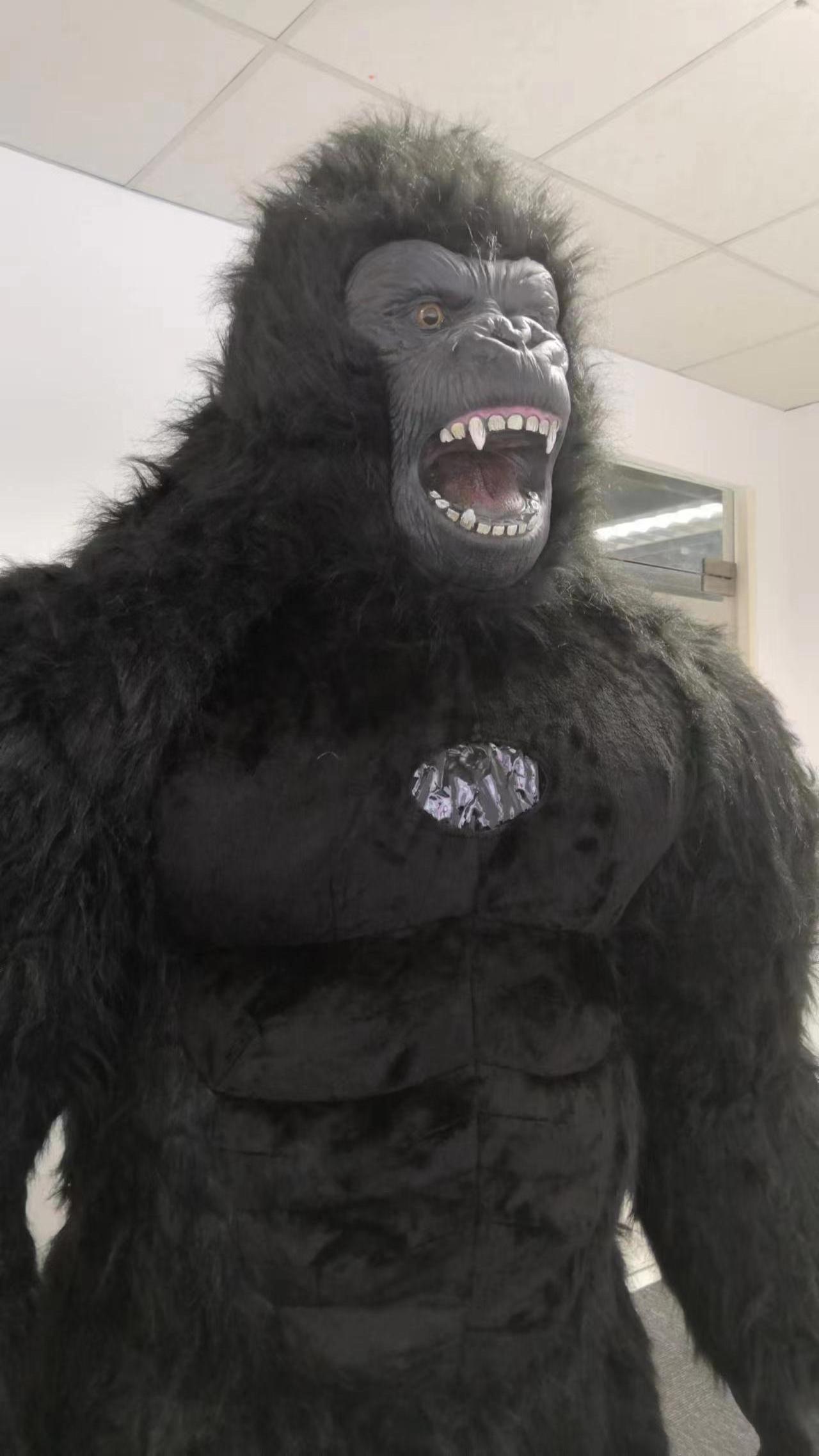 Running Fun Ape inflatable gorilla mascot costume cartoon character cosplay king kong mascot costume for adult