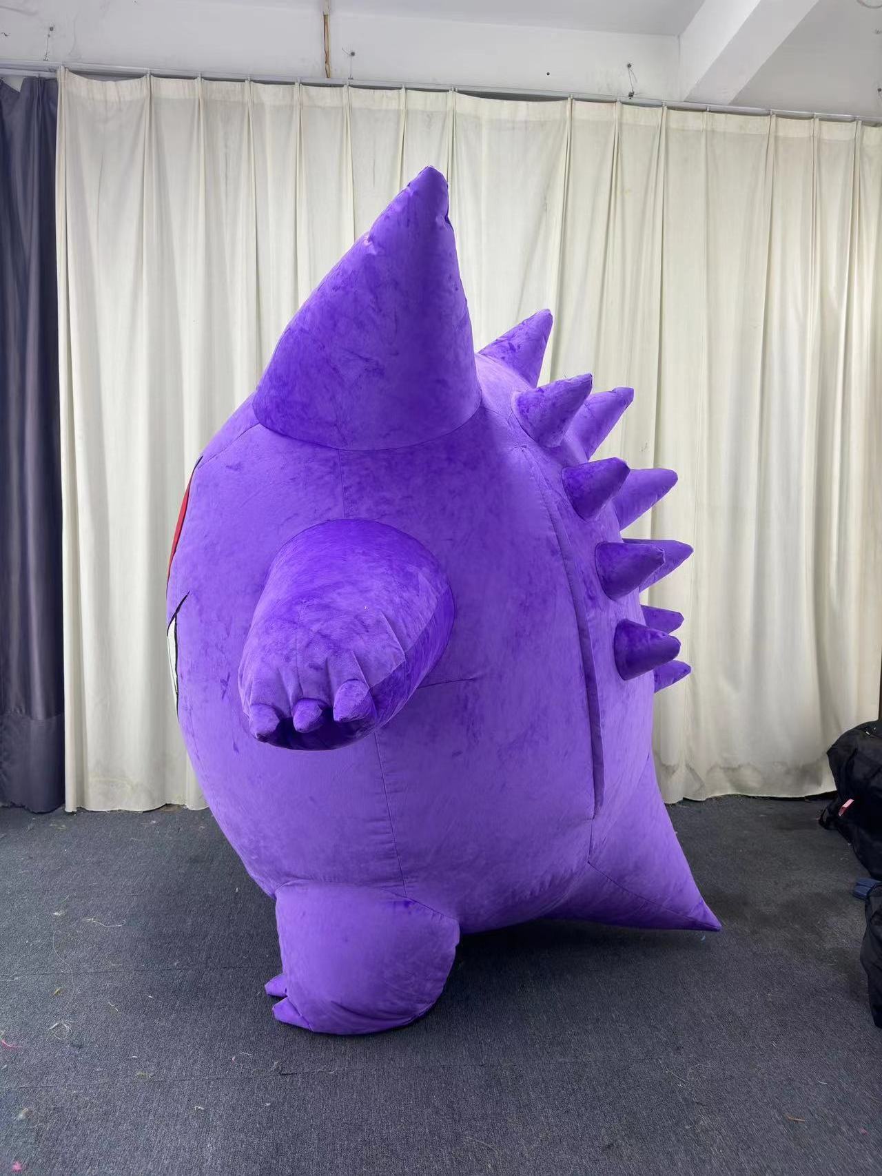 New Plush Cartoon Character Adult Inflatable Gengar Mascot Costume Cosplay Costume for Sale Customized Unisex Animal Advertising