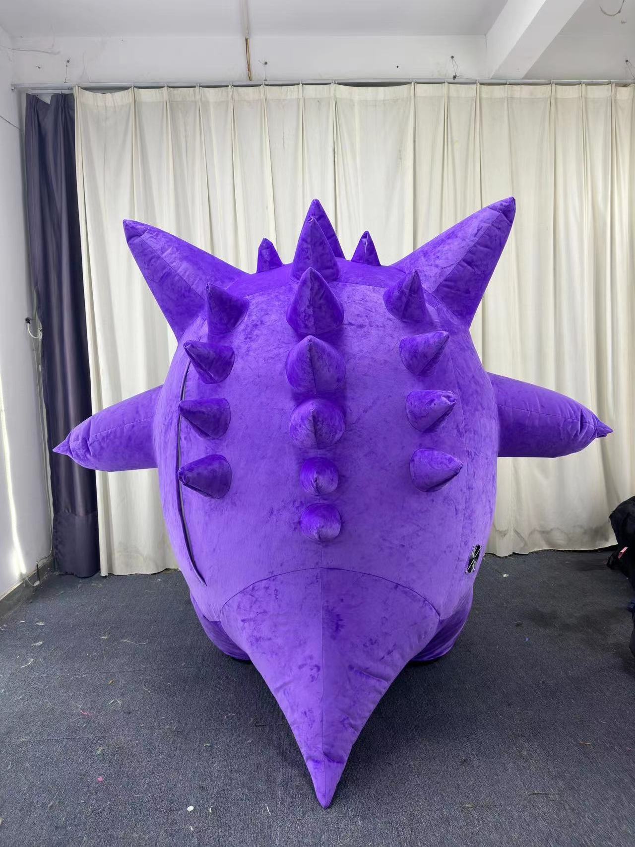 Popular plush purple inflatable Gengar mascot costume cartoon character cosplay suit for adults