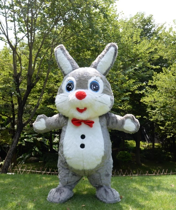 Popular Cute bunny mascots suit for sale inflatable walking rabbit mascot costume for adult