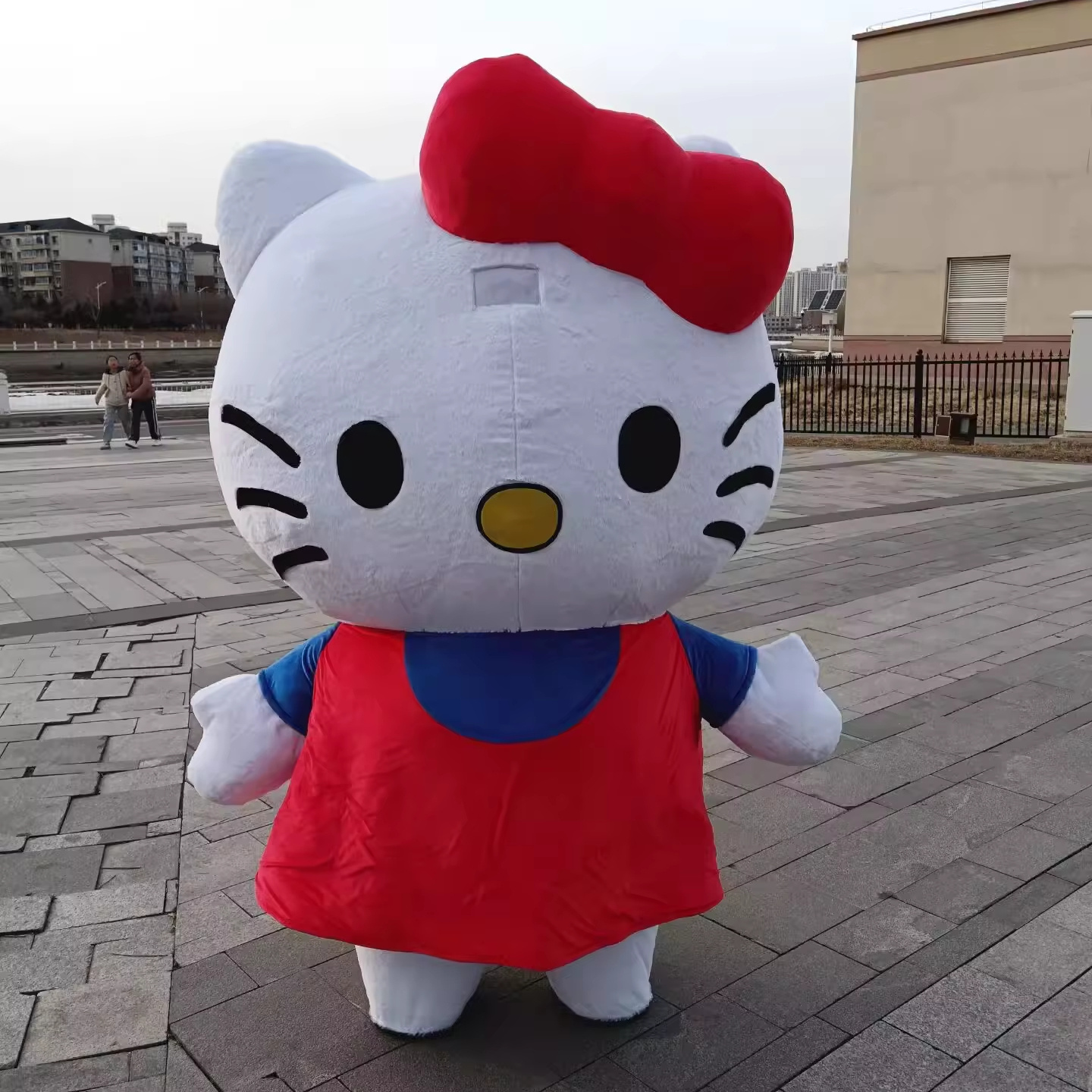 Hot sale parade moving inflatable Hello Kitty Cat mascot costume cartoon character kitty cat mascot suit for sale